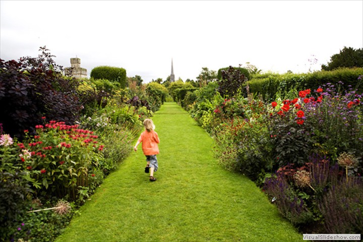 boy running in Upper Garden